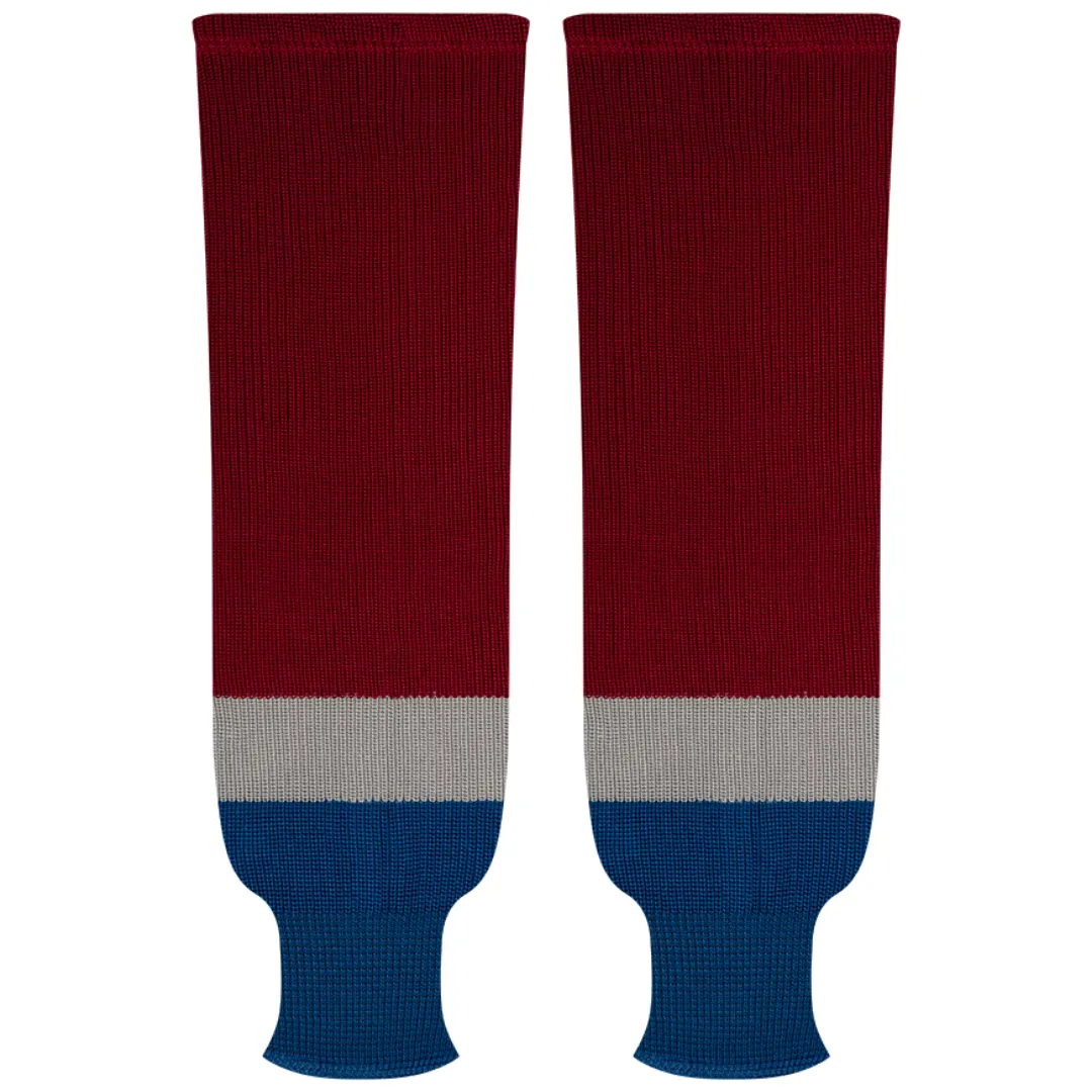 Kobe Sportswear 9835A Colorado Avalanche Away Pro Knit Ice Hockey Socks