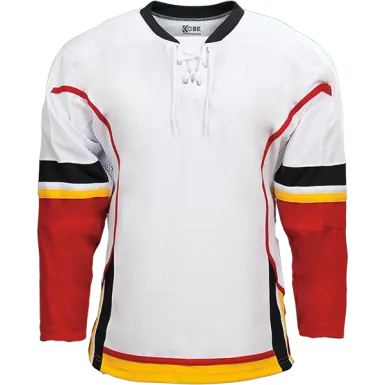 Kobe Sportswear K3G48H Calgary Flames Home White Pro Series Hockey Jersey