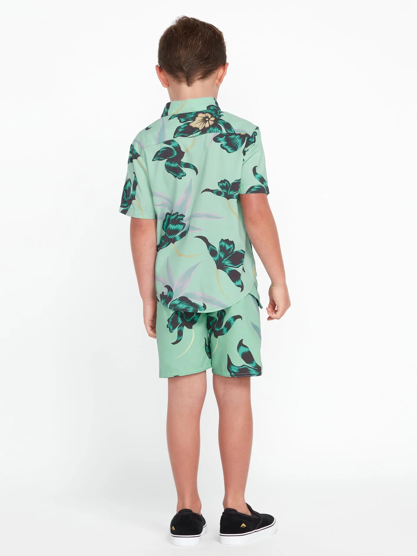 Little Boys Island Time Short Sleeve Shirt - Ice