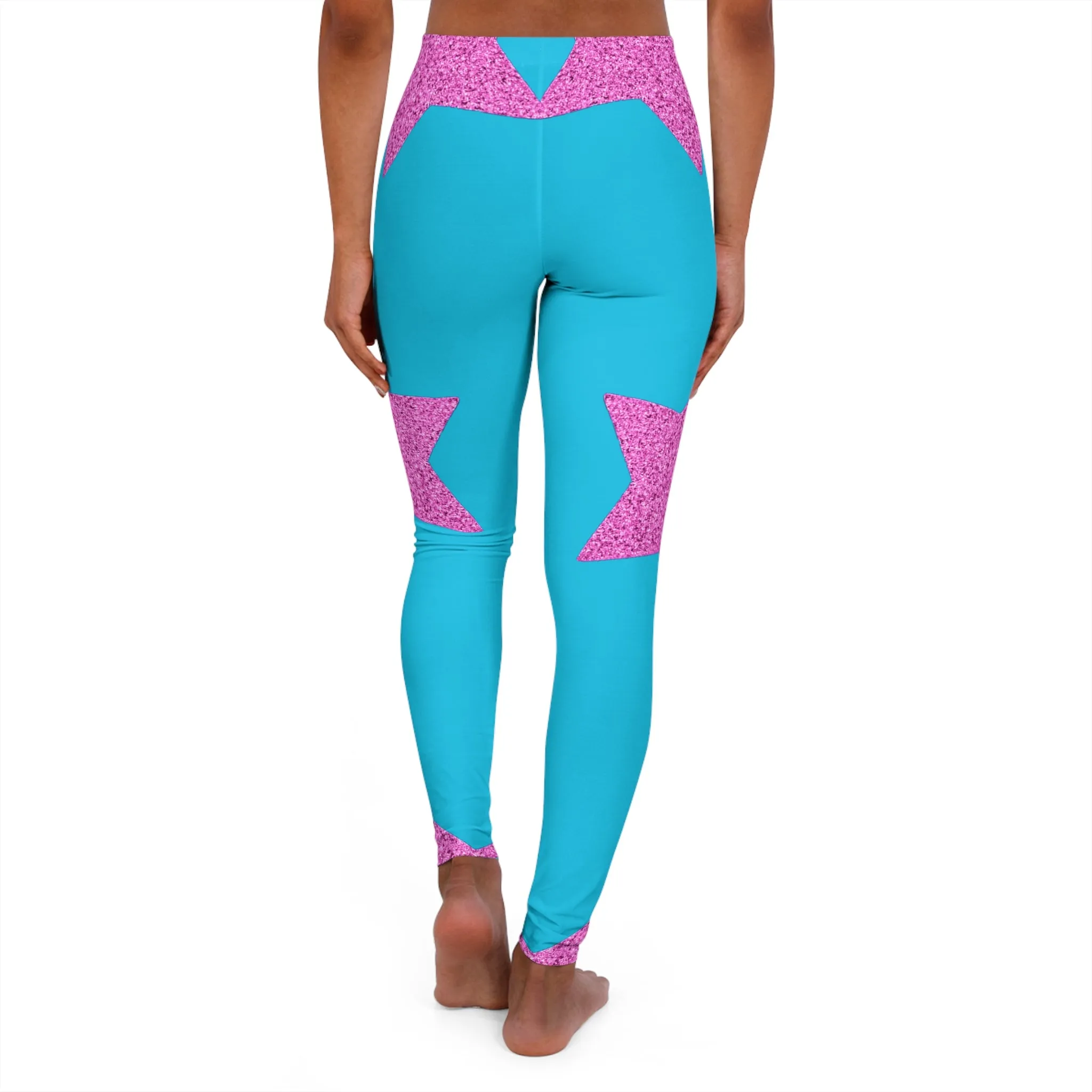 Pink Stars - Inovax Women's Spandex Leggings